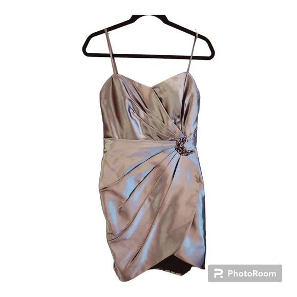 Beautiful Cocktail Spaghetti Straps Midi Dress - Picture 3 of 13